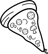 Top-Center Pizza Slice